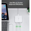Зарядний пристрій Choetech GaN 2 USB-A / 2 USB-C 100W QC3.0/PD/PPS (PD8008-EU-WH) зображення 5