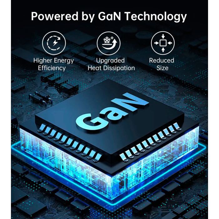 Зарядний пристрій Choetech GaN 2 USB-A / 2 USB-C 100W QC3.0/PD/PPS (PD8008-EU-WH) зображення 7