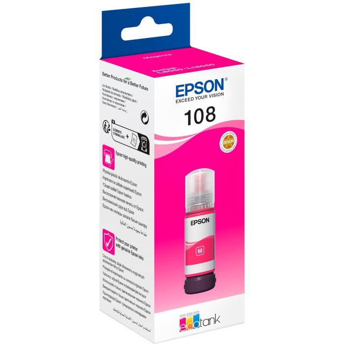 Контейнер з чорнилом Epson 108 EcoTank L8050/L18050 black (C13T09C14A)