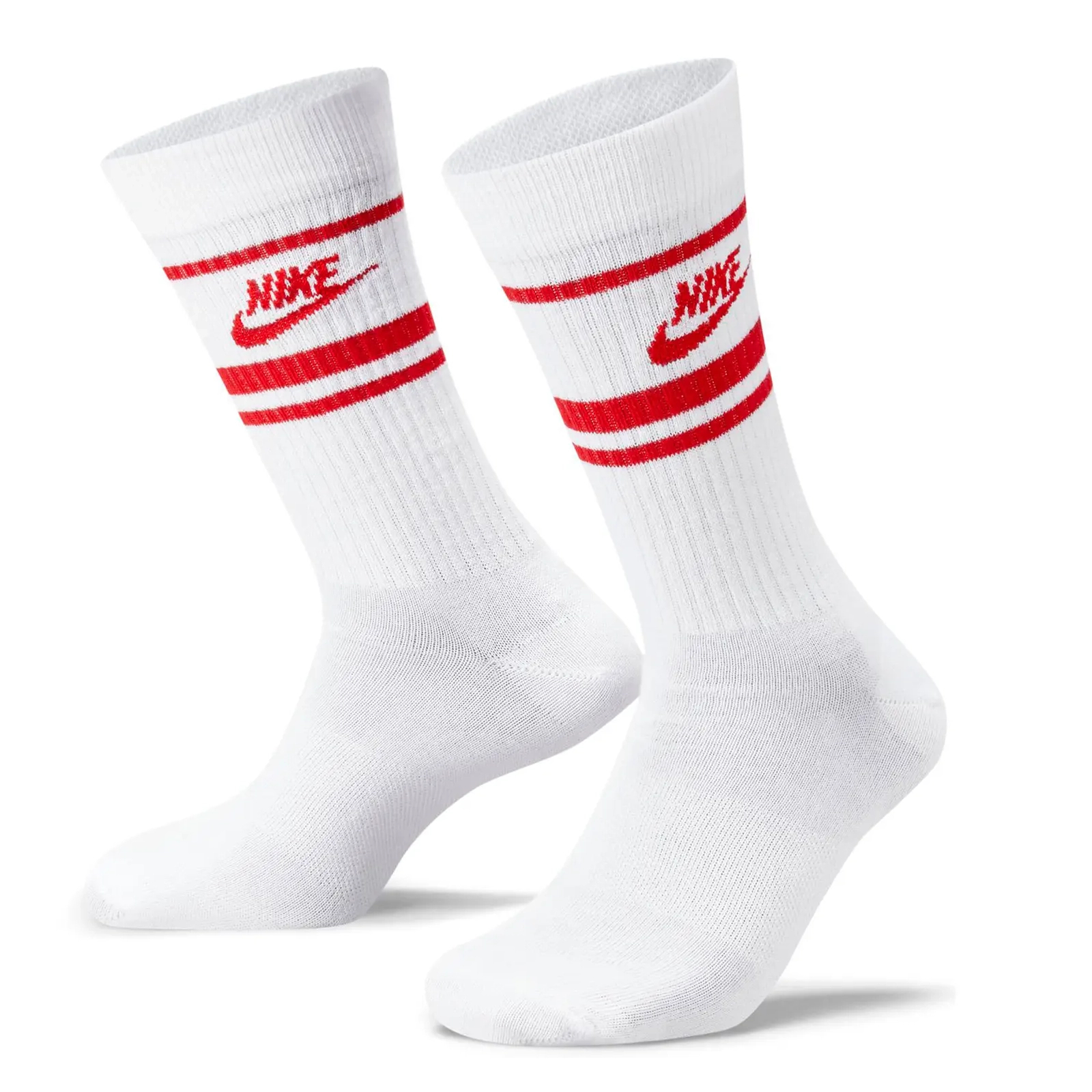 Шкарпетки Nike U NK NSW EVERYDAY ESSENTIAL CR 3PR DX5089-102 38-42 3 пари Білий/Червоний (196148786170) зображення 2