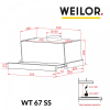 Витяжка кухонна Weilor WT 67 SS зображення 12