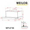 Вытяжка кухонная Weilor WT 67 SS изображение 12