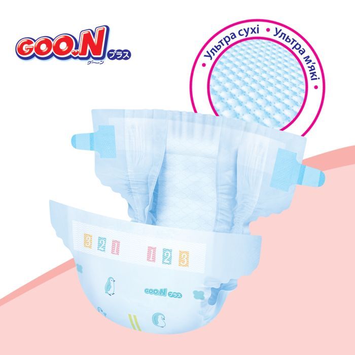 Подгузники GOO.N Plus для детей 6-11 кг размер M унисекс 56 шт (21000628) изображение 6