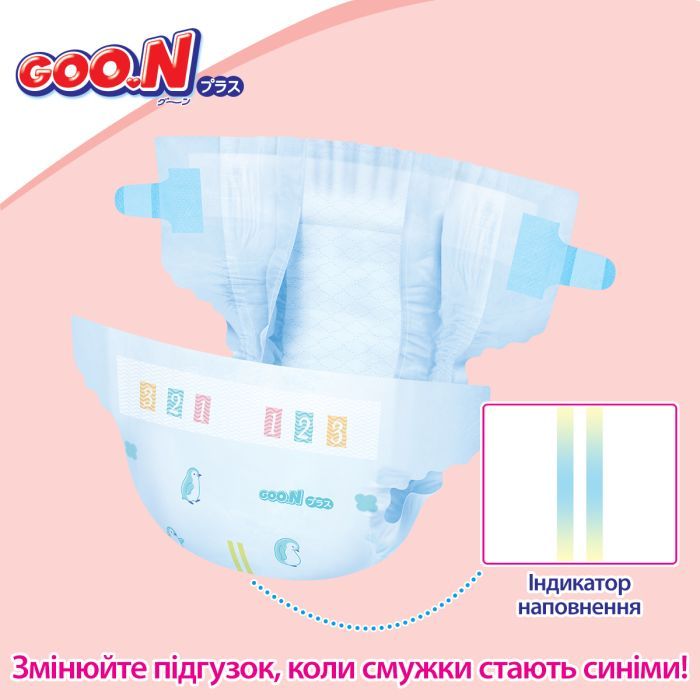 Подгузники GOO.N Plus для детей 6-11 кг размер M унисекс 56 шт (21000628) изображение 8