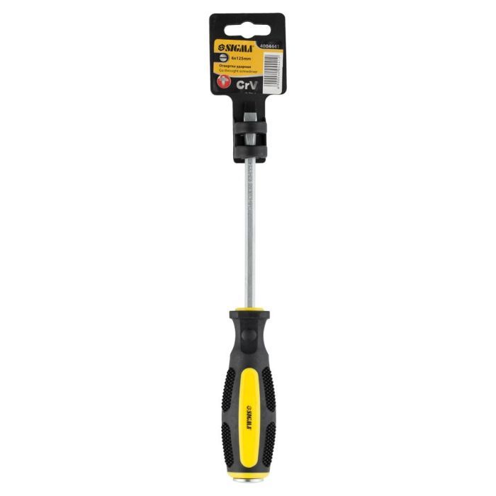 Отвертка Sigma ударная шлицевая SL6x125мм CrV (4004441) изображение 4