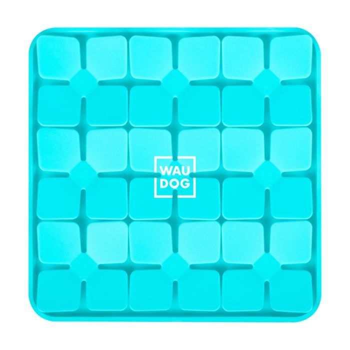 Універсальний посуд для тварин WAUDOG Silicone Килимок для пошуку корму 20х20х1.7 см жовтий (23518) зображення 3