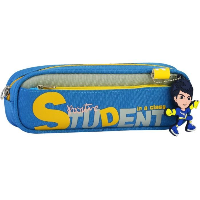 Пенал Cool For School 2 отделения с брелоком Голубой (CF6899-blue)
