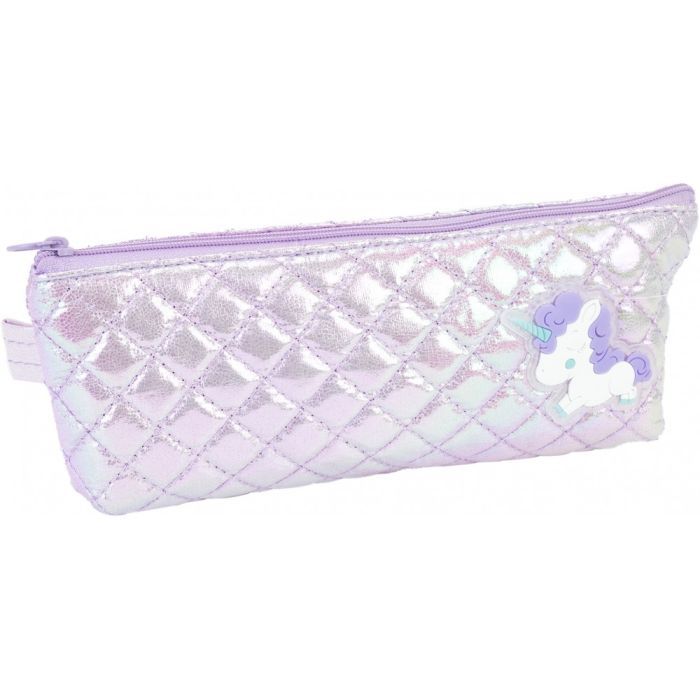 Пенал Cool For School перламутровый 1 отделение фиолетовый (CF87058)