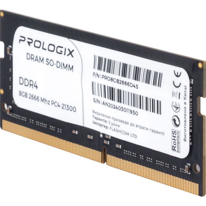 Модуль памяти для ноутбука SoDIMM DDR4 16GB 2666 MHz Prologix (PRO16GB2666D4S) изображение 3