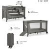 Дитячий манеж Kinderkraft с пеленатором Joy 2 Dark Grey (5902533925155) зображення 2