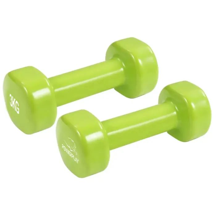 Гантель PowerPlay вінілові 4125 Achilles 2 х 3 кг Зелені (PP_4125_3kg_2in) изображение 6