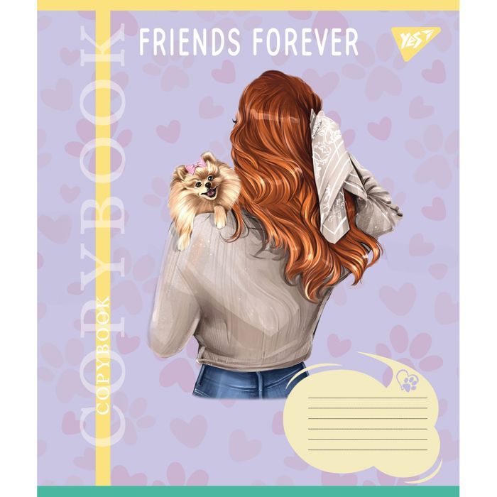Зошит Yes Friends forever 24 аркушів клітинка (767015) зображення 4