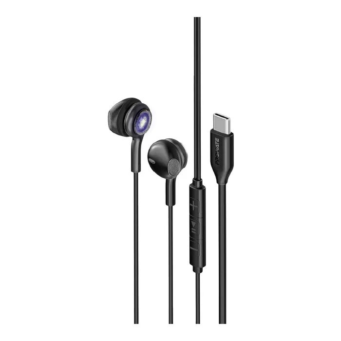 Наушники Promate LumiBuds-C Black (lumibuds-c.black)