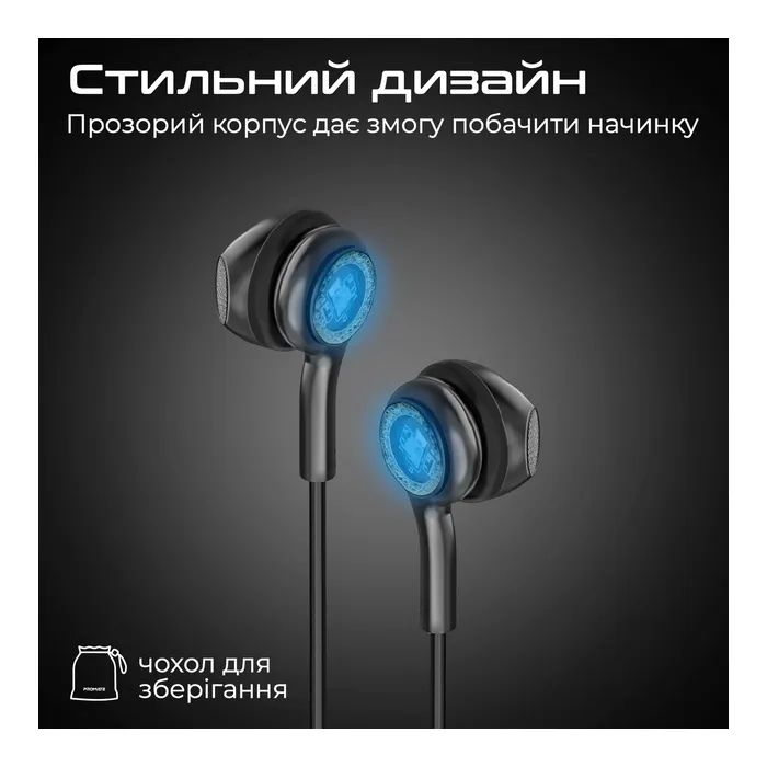 Наушники Promate LumiBuds-C Black (lumibuds-c.black) изображение 4
