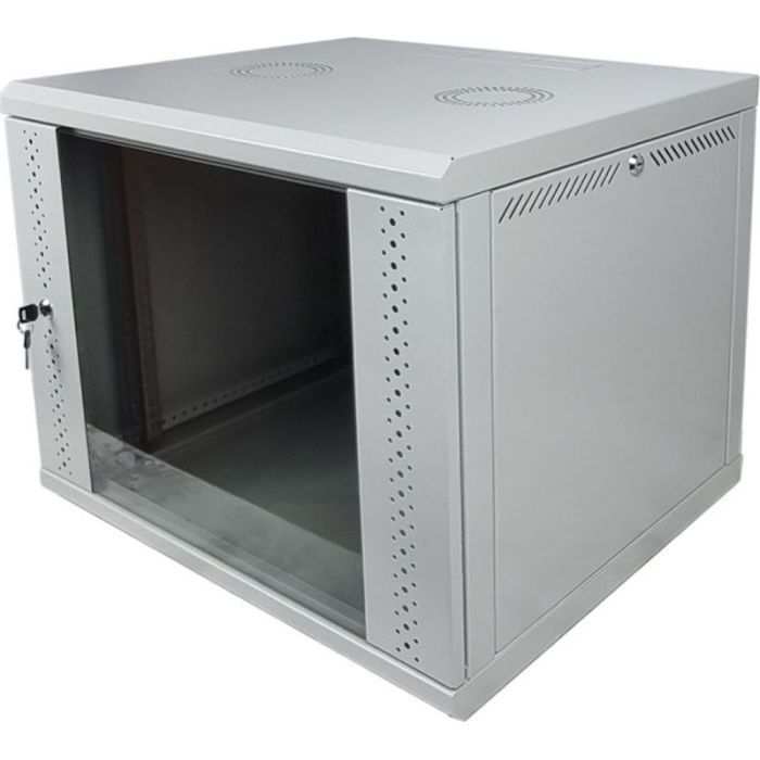 Шкаф настенный Eserver 9U 19" 600х600х503 (Ш*Г*В), сктекло, серая (ES-Е960G) изображение 3