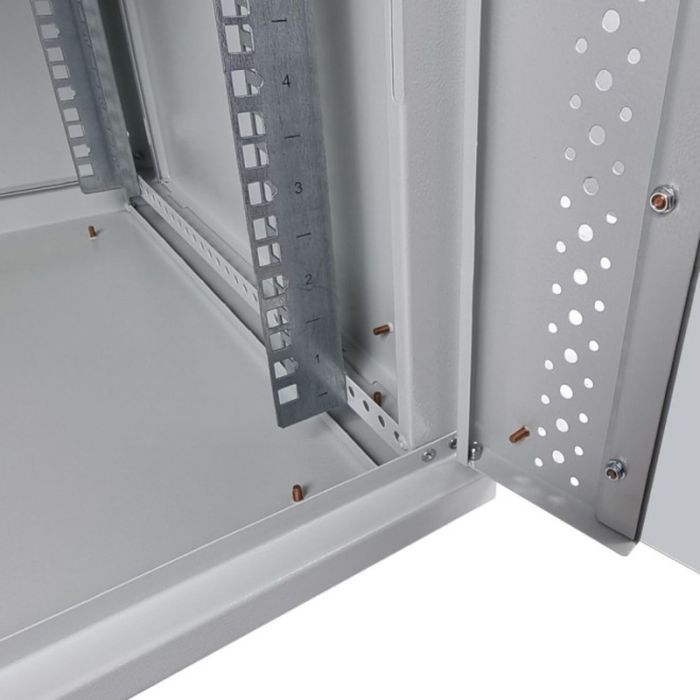 Шкаф настенный Eserver 9U 19" 600х600х503 (Ш*Г*В), сктекло, серая (ES-Е960G) изображение 6