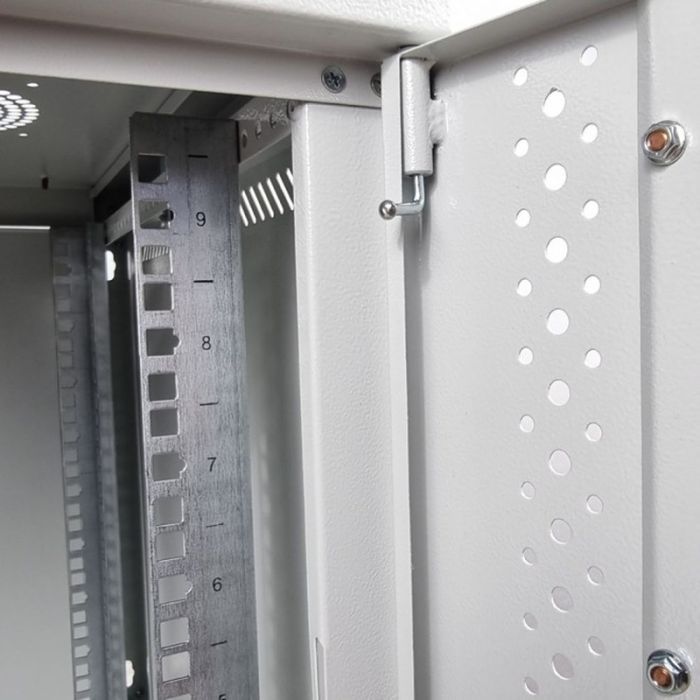 Шкаф настенный Eserver 9U 19" 600х600х503 (Ш*Г*В), сктекло, серая (ES-Е960G) изображение 7