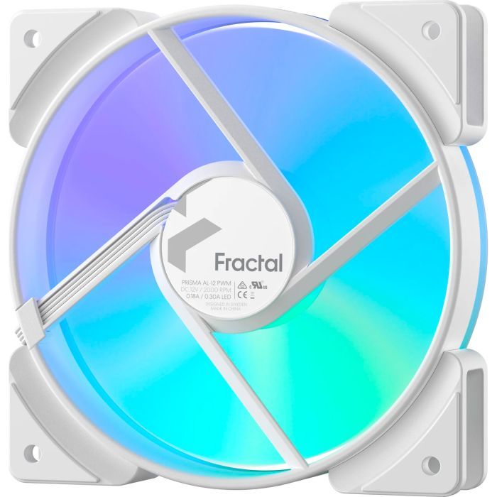 Кулер для корпуса Fractal Design Prisma AL-12 ARGB PWM (FD-FAN-PRI-AL12-PWM-WT) изображение 3