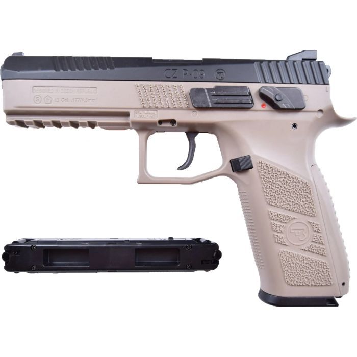Пневматический пистолет ASG CZ P-09 Blowback Pellet Black/FDE (18524) изображение 5