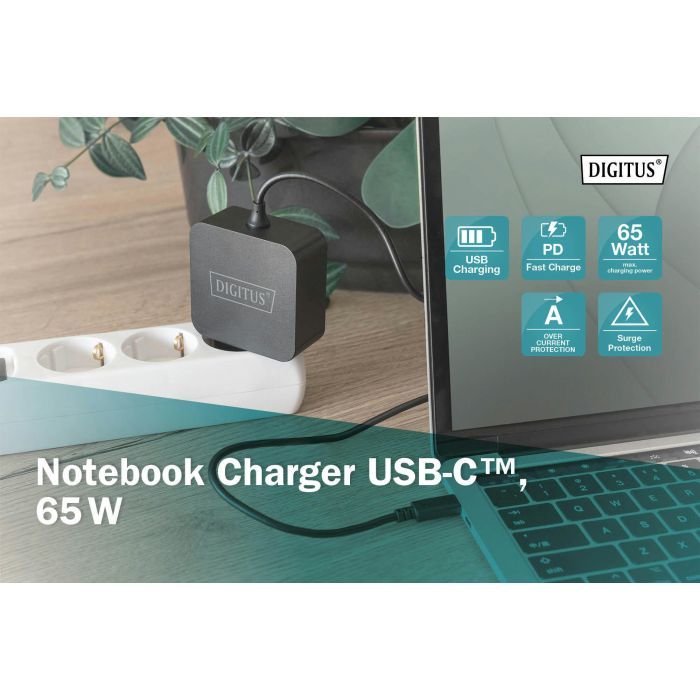 Блок питания к ноутбуку Digitus 65W USB-C (DA-10071) изображение 6
