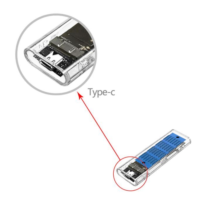 Кишеня зовнішня Dynamode M.2 SSD NVMe/SATA combo ч-з USB3.2 GEN2 Type-C (DM-CAD-SSD09) зображення 4