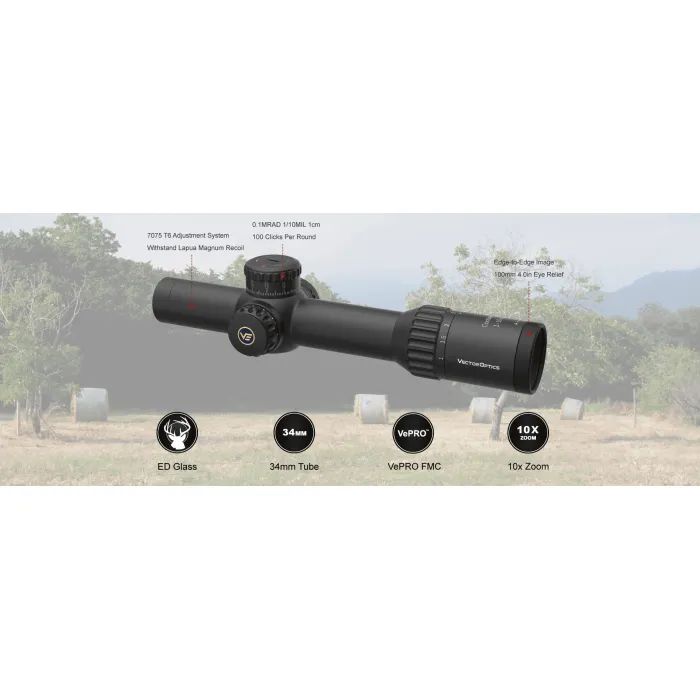 Оптический прицел Vector Optics Continental 1-10x28 (34mm) illum. ED FFP VET-CTR (SCFF-47) изображение 7