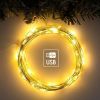 Гірлянда ColorWay Роса LED 50 5 м 8 функцій теплий колір USB (CW-G-50L5NU) зображення 5