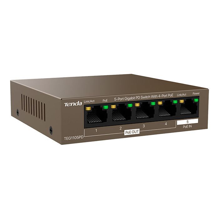 Коммутатор сетевой Tenda TEG1105PD изображение 2