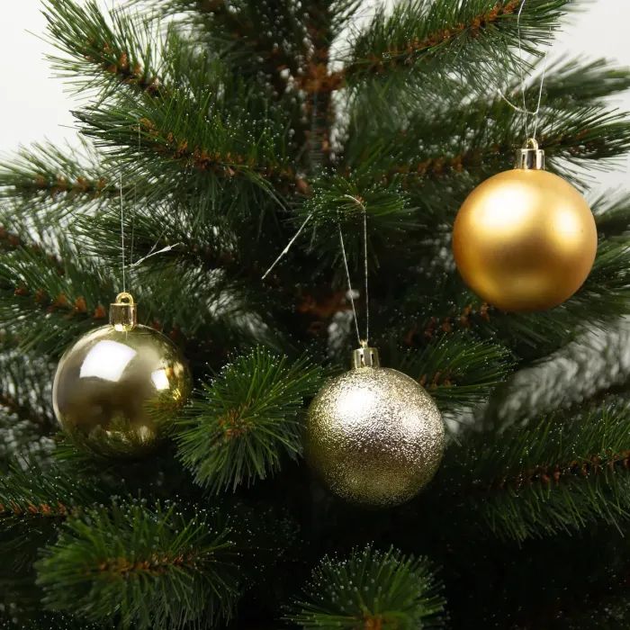 Ялинкова іграшка House Of Seasons Кульки Пластик 10 шт D6 см Золотисті (8720967923861) зображення 2
