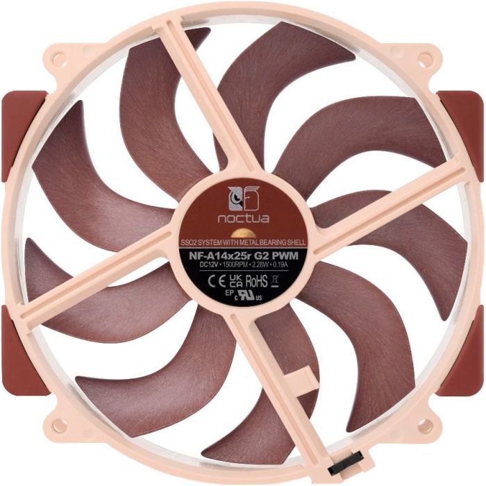 Кулер для корпуса Noctua NF-A14x25r G2 PWM изображение 2