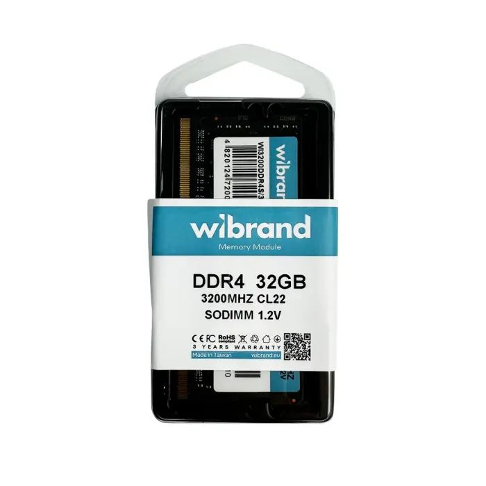 Модуль памяти для ноутбука SoDIMM DDR4 8GB 3200 MHz Wibrand (WI3200DDR4S/8GB) изображение 3