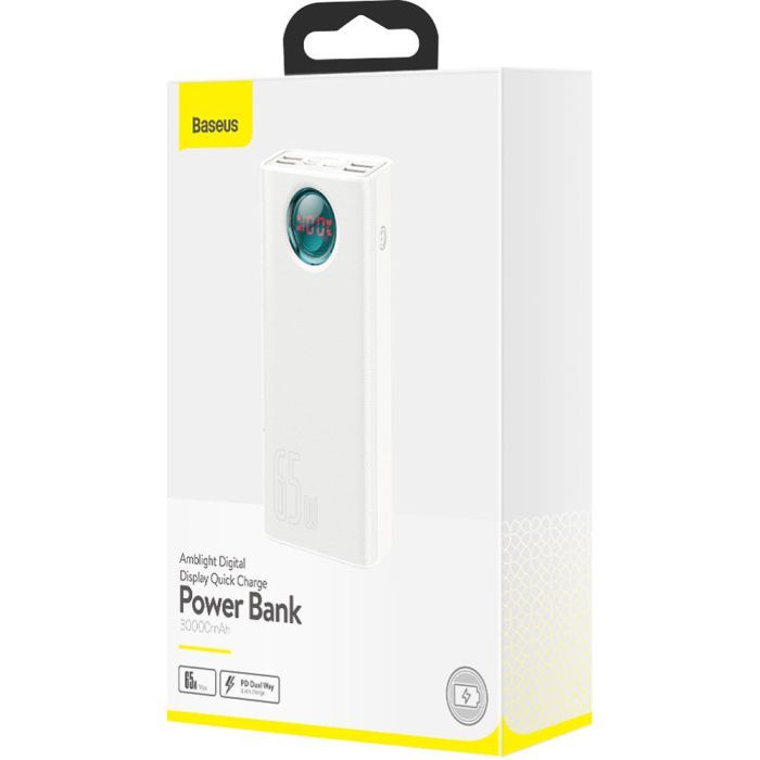 Батарея универсальная Baseus Amblight Digital Quick 30000mAh 65W, Black (PPLG00101) изображение 8