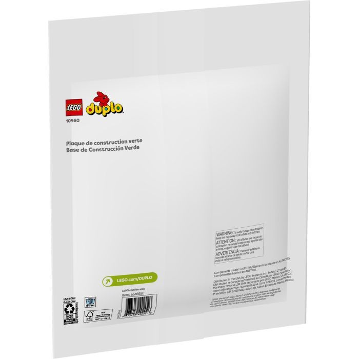 Конструктор LEGO DUPLO Classic Зеленая строительная пластина (10460) изображение 3