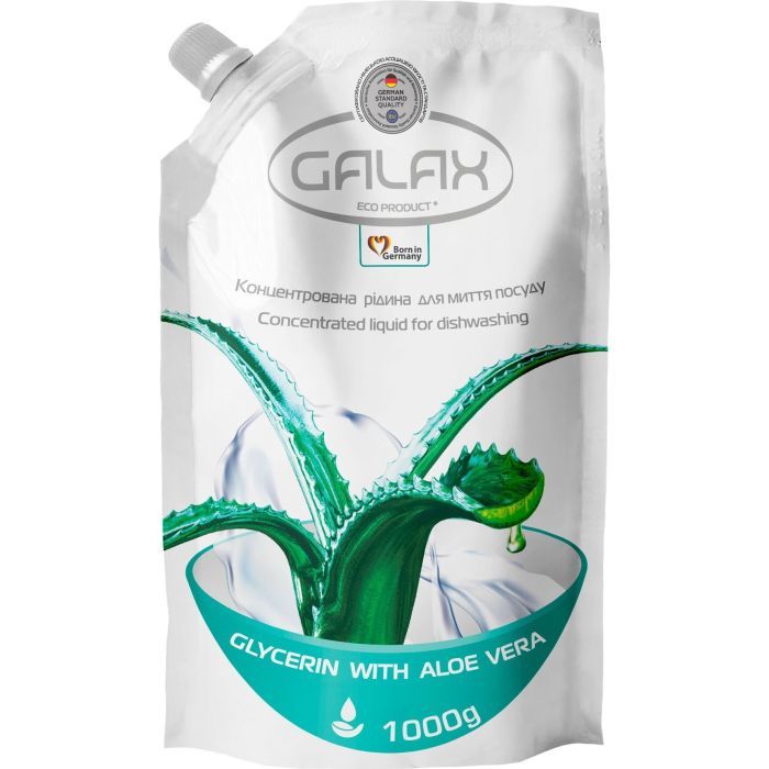 Средство для ручного мытья посуды Galax Глицерин с алоэ вера 1000 г (4260637727480)