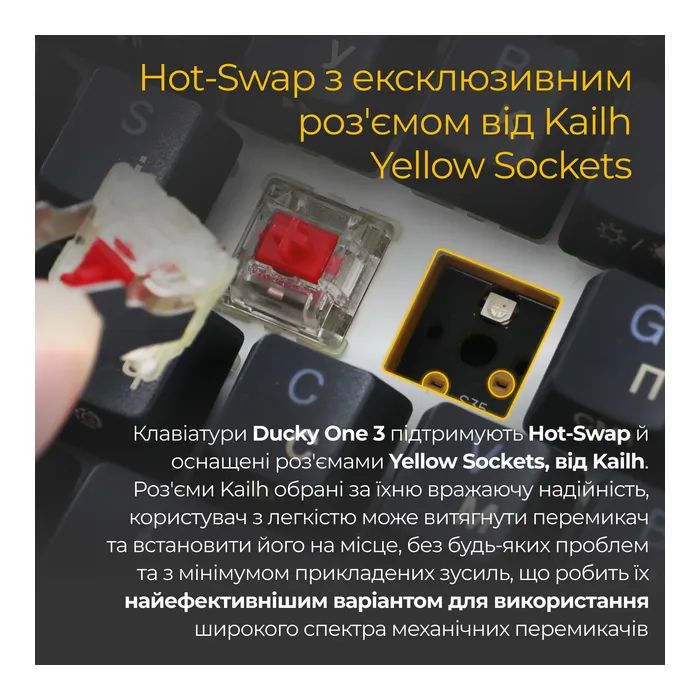 Клавиатура Ducky One 3 SF Cherry MX Brown RGB UA USB Black (DKON2167ST-BUAPXCLAWSC1) изображение 5