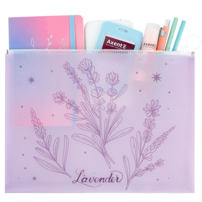 Папка на молнии Axent zip-lock А4+ Lavender-2 (1497-37-A) изображение 3