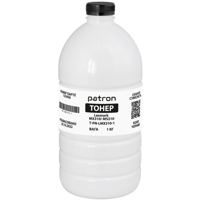 Тонер Lexmark MX310/MS310, 1 кг Patron (PN-LMX310-1)