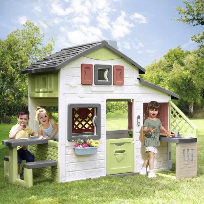Ігровий будиночок Smoby Life для друзiв з лiтньою кухнею, дверним дзвiнком та столиком, 217х155х172 см (7600810207) зображення 3