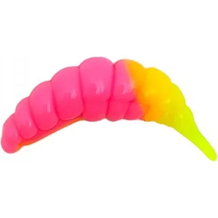 Силикон рыболовный FishUP Ozi 1.2" 133 - Bubble Gum/Hot Chartreuse, cheese taste (10шт/уп) (1864.14.18)