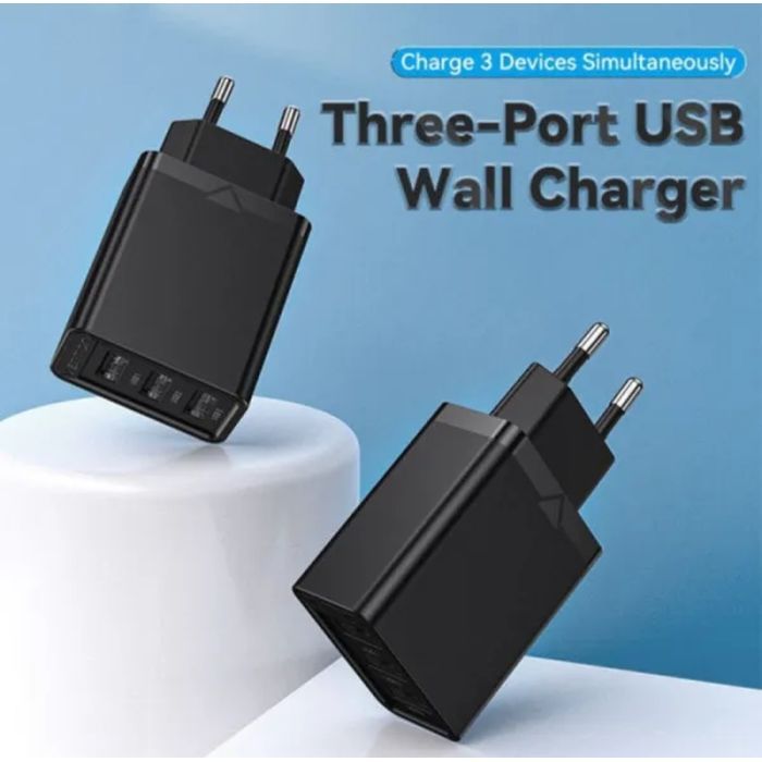 Зарядное устройство Vention 3xUSB A 12W Black (FEAB0-EU) изображение 6
