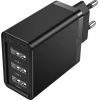 Зарядное устройство Vention 3xUSB A 12W Black (FEAB0-EU)
