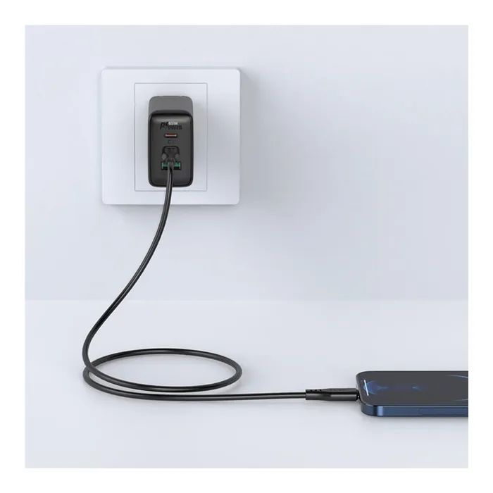 Дата кабель USB-C to Lightning 1.2m 3.0A TPE C3-01 Black Acefast (6974316280804) изображение 4