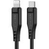 Дата кабель USB-C to Lightning 1.2m 3.0A TPE C3-01 Black Acefast (6974316280804)