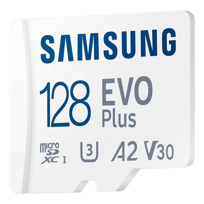 Карта памяти Samsung 128 GB microSDXC Class 10 UHS-I U3 V30 A2 EVO Plus+SD Adapte (MC128SA/EU) изображение 3