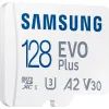 Карта памяти Samsung 128 GB microSDXC Class 10 UHS-I U3 V30 A2 EVO Plus+SD Adapte (MC128SA/EU) изображение 4