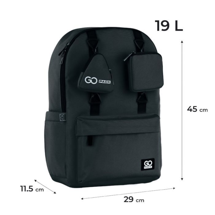 Рюкзак шкільний GoPack Education Teens 178 сіро-блакитний (GO25-178L-3) зображення 2