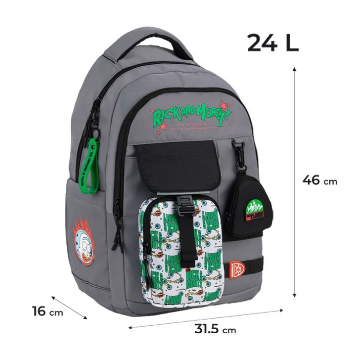 Рюкзак шкільний Kite Education teens 2597L Rick & Morty (RM25-2597L) зображення 2