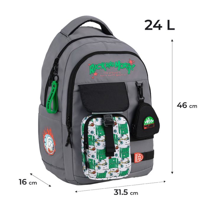 Рюкзак шкільний Kite Education teens 2597L Rick & Morty (RM25-2597L) зображення 2