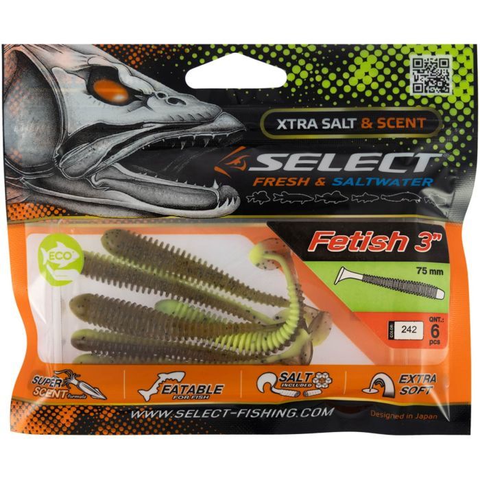 Силікон рибальський Select Fetish 3" 280 (6 шт/уп) (1870.71.25) зображення 2