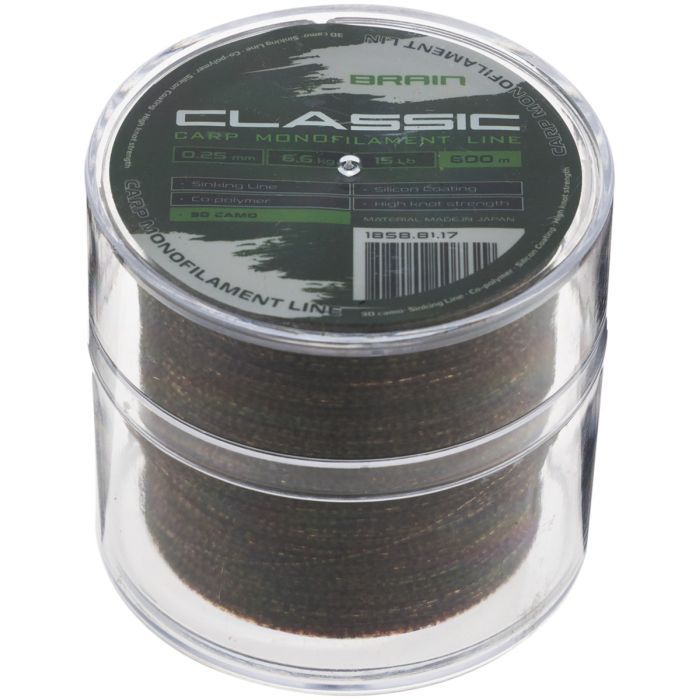 Волосінь Brain Classic Carp Line 3D (camo) 600m 0.25mm 15lb 6.6kg (1858.81.17) зображення 2